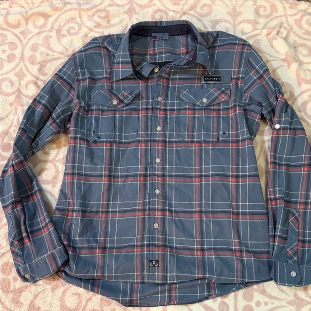 Salt Life Men's Plaid Button-Down Shirt